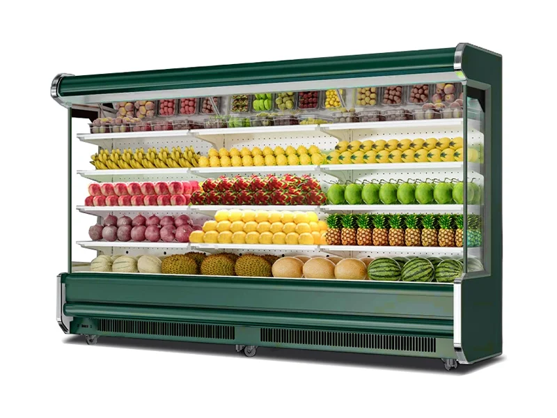 1.2/1.5/1.8/2.0/2.5m Integrated Air-Cooled Frost-Free Air Curtain Cabinet