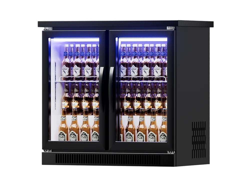 Bar counter beverage refrigerator